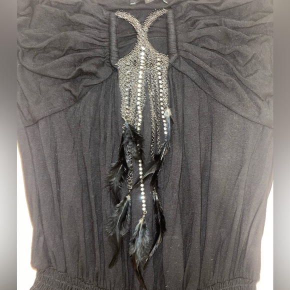 Boho Romper with feathers - Picture 3 of 6
